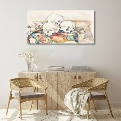 Obraz Canvas Kwiatowa martwa natura ze czaszkami