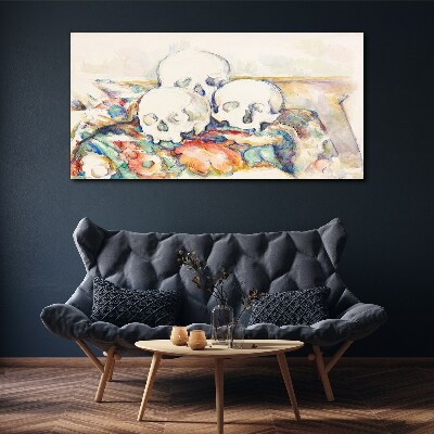Obraz Canvas Kwiatowa martwa natura ze czaszkami