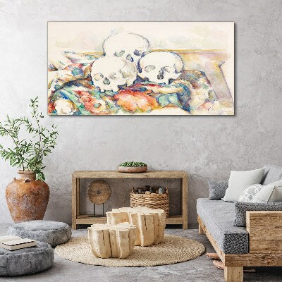 Obraz Canvas Kwiatowa martwa natura ze czaszkami