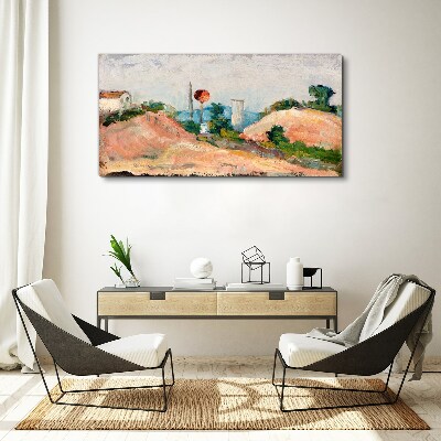 Obraz Canvas Pejzaż z czerwoną kulą