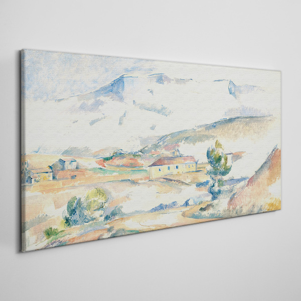 Obraz Canvas Krajobraz górski w pastelowych odcieniach