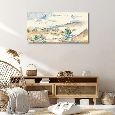 Obraz Canvas Krajobraz górski w pastelowych odcieniach