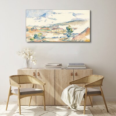Obraz Canvas Krajobraz górski w pastelowych odcieniach