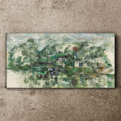 Obraz Canvas At Waters Edge Cézanne