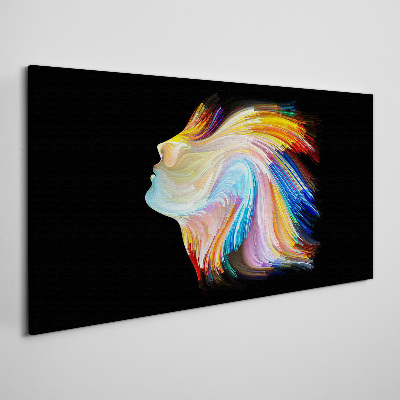 Obraz Canvas Kolorowa sylwetka w ruchu