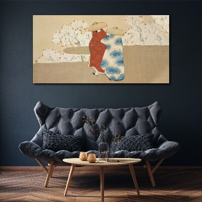 Obraz Canvas Spotkanie wśród kwitnących drzew