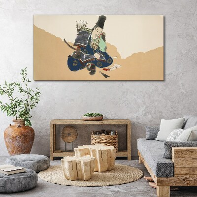 Obraz Canvas Artysta piszący w tradycyjnym stroju