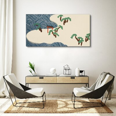 Obraz Canvas Spokojne fale z bramą torii