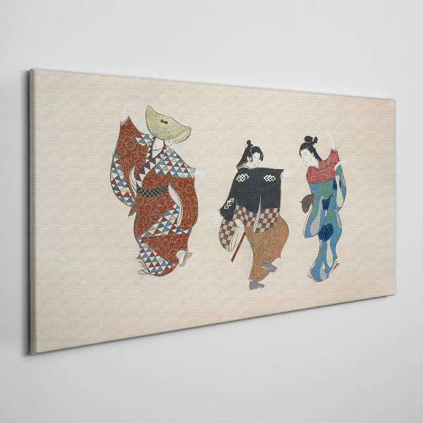 Obraz Canvas Japońskie tancerki w tradycyjnych strojach