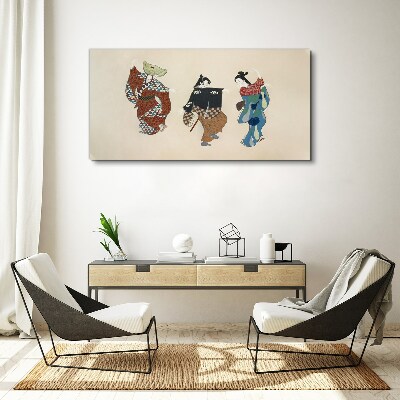 Obraz Canvas Japońskie tancerki w tradycyjnych strojach