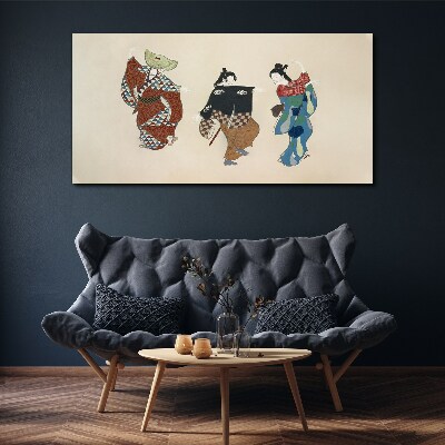Obraz Canvas Japońskie tancerki w tradycyjnych strojach