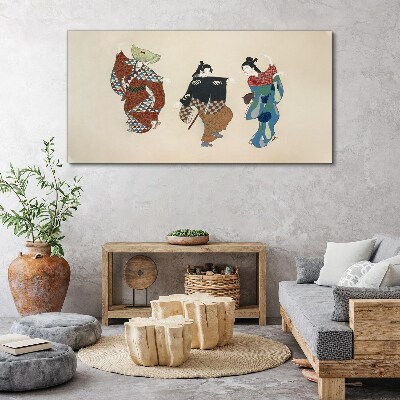 Obraz Canvas Japońskie tancerki w tradycyjnych strojach