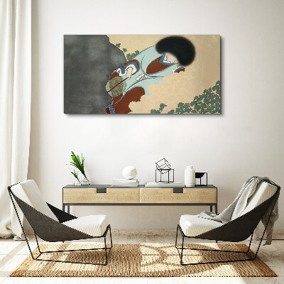 Obraz Canvas Zimowy spacer w tradycyjnym stylu
