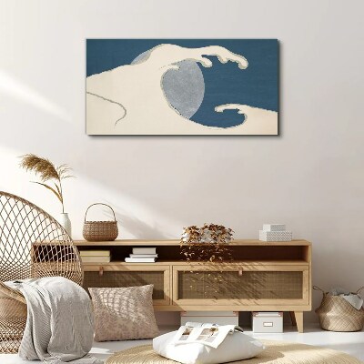 Obraz na Płótnie Noc Księżyc Morze Fale