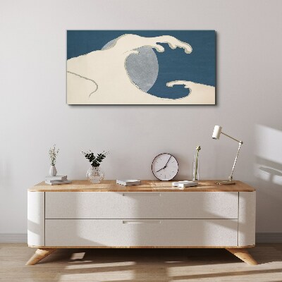 Obraz na Płótnie Noc Księżyc Morze Fale