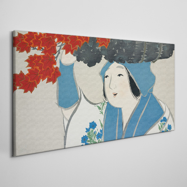 Obraz Canvas Kobiety Kimono Liście