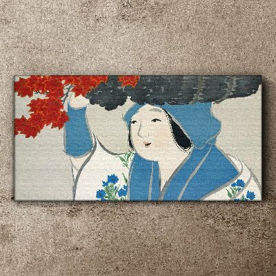 Obraz Canvas Kobiety Kimono Liście