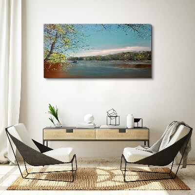 Obraz Canvas Spokojny krajobraz nad rzeką