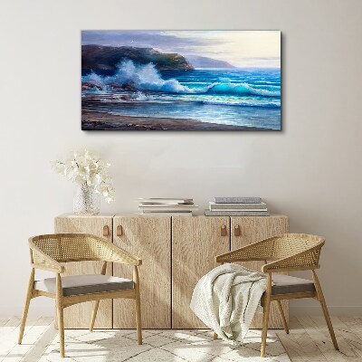 Obraz Canvas wybrzeże fale ocean