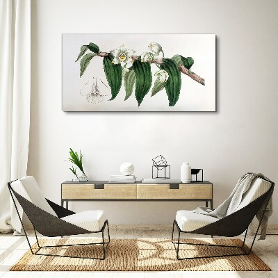 Obraz Canvas Kwiatowa kompozycja z liśćmi