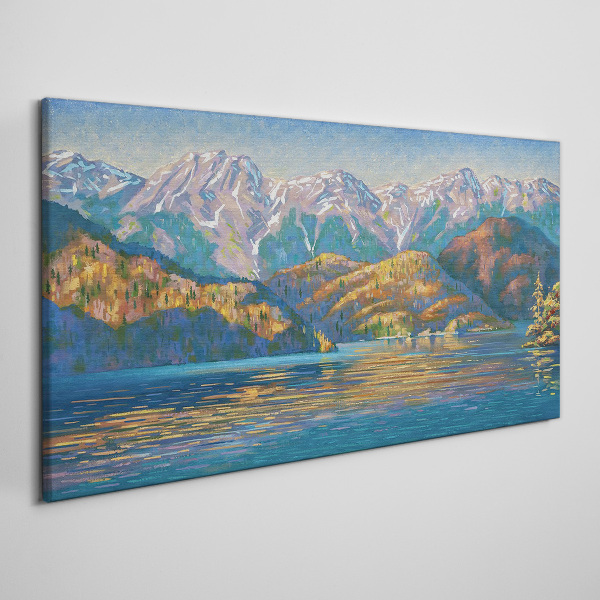 Obraz Canvas Górski krajobraz w letnich kolorach