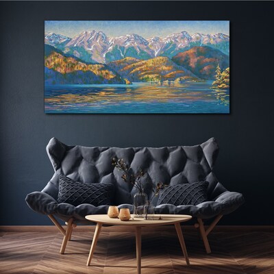 Obraz Canvas Górski krajobraz w letnich kolorach
