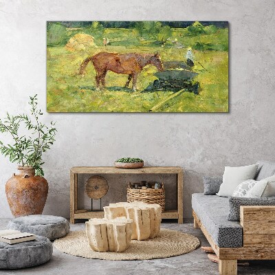 Obraz Canvas Zwierzę koń pole wieśniacy