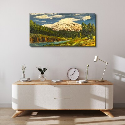 Obraz Canvas Górski krajobraz z rzeką