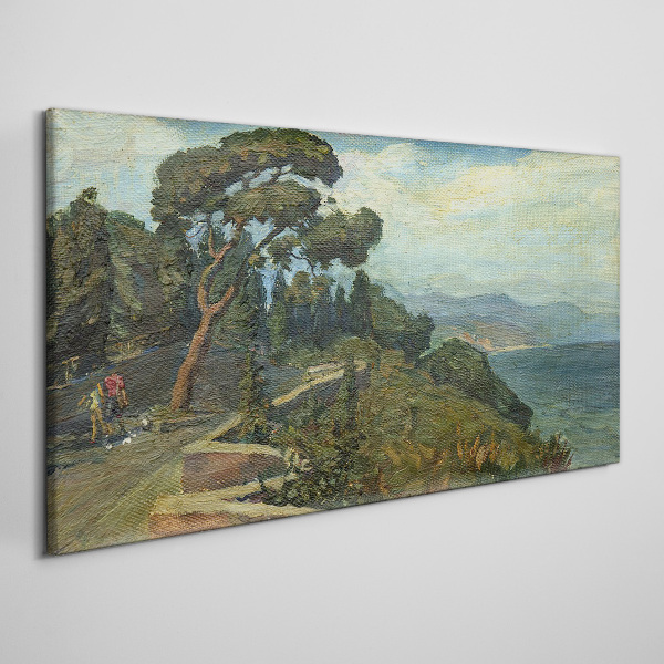 Obraz Canvas Nadmorski krajobraz z drzewem