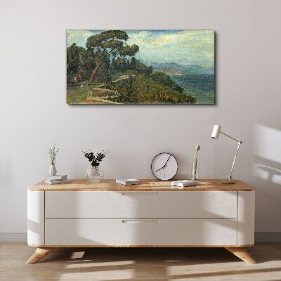 Obraz Canvas Nadmorski krajobraz z drzewem