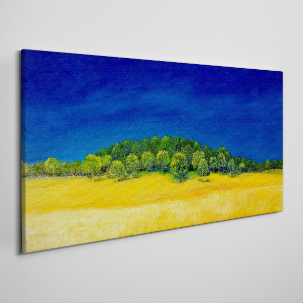 Obraz Canvas Złote pola pod niebieskim niebem
