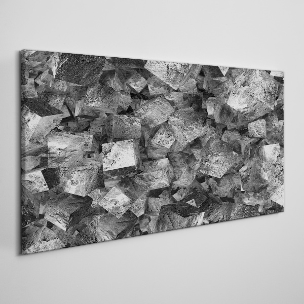 Obraz Canvas Abstrakcyjne kostki w monochromatycznej tonacji