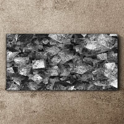 Obraz Canvas Abstrakcyjne kostki w monochromatycznej tonacji