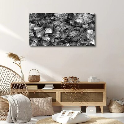 Obraz Canvas Abstrakcyjne kostki w monochromatycznej tonacji