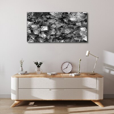Obraz Canvas Abstrakcyjne kostki w monochromatycznej tonacji