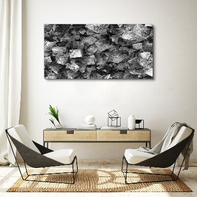 Obraz Canvas Abstrakcyjne kostki w monochromatycznej tonacji