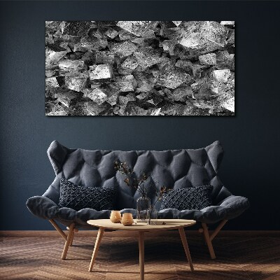 Obraz Canvas Abstrakcyjne kostki w monochromatycznej tonacji