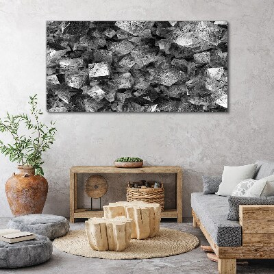 Obraz Canvas Abstrakcyjne kostki w monochromatycznej tonacji