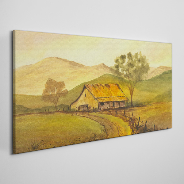 Obraz Canvas Spokojny wiejski krajobraz o poranku