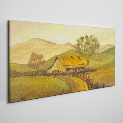 Obraz Canvas Spokojny wiejski krajobraz o poranku