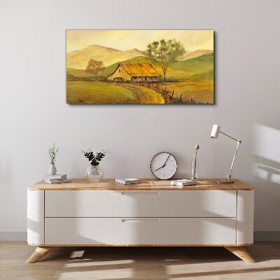 Obraz Canvas Spokojny wiejski krajobraz o poranku