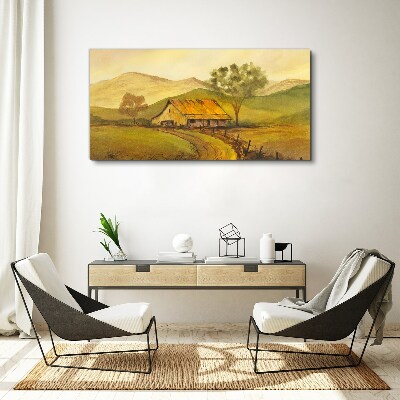 Obraz Canvas Spokojny wiejski krajobraz o poranku