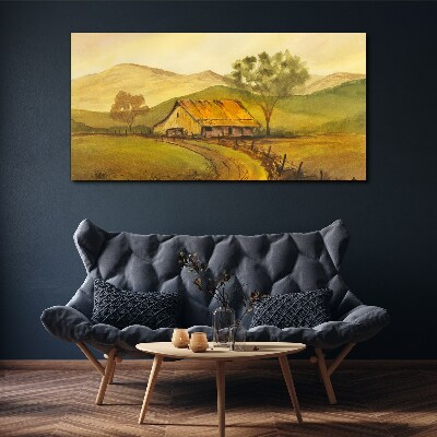 Obraz Canvas Spokojny wiejski krajobraz o poranku