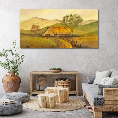 Obraz Canvas Spokojny wiejski krajobraz o poranku