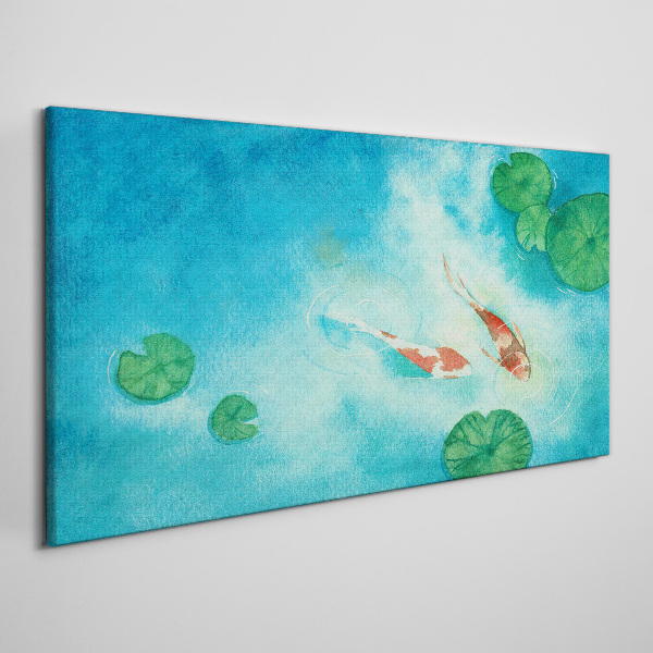 Obraz Canvas Koi w błękitnej wodzie