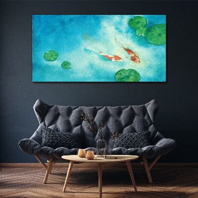Obraz Canvas Koi w błękitnej wodzie