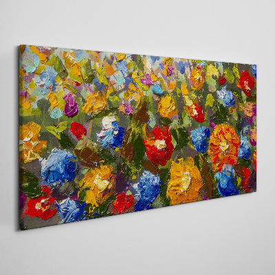 Obraz Canvas Kwiatowy pejzaż w intensywnych barwach