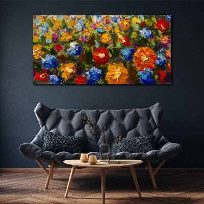 Obraz Canvas Kwiatowy pejzaż w intensywnych barwach