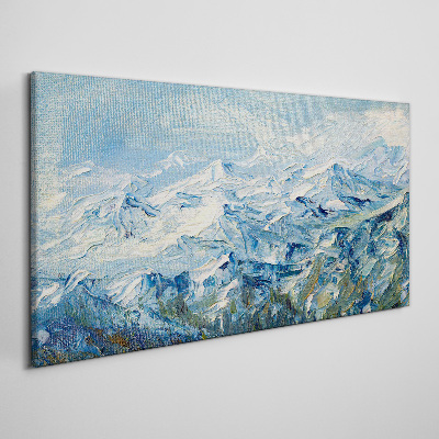 Obraz Canvas Górski krajobraz w odcieniach błękitu