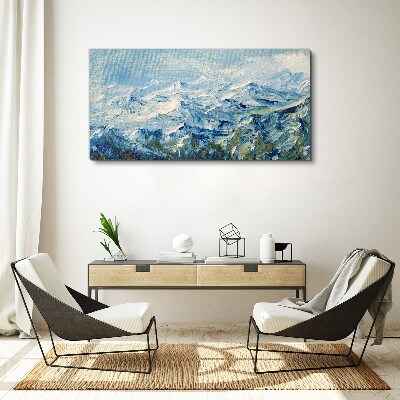 Obraz Canvas Górski krajobraz w odcieniach błękitu